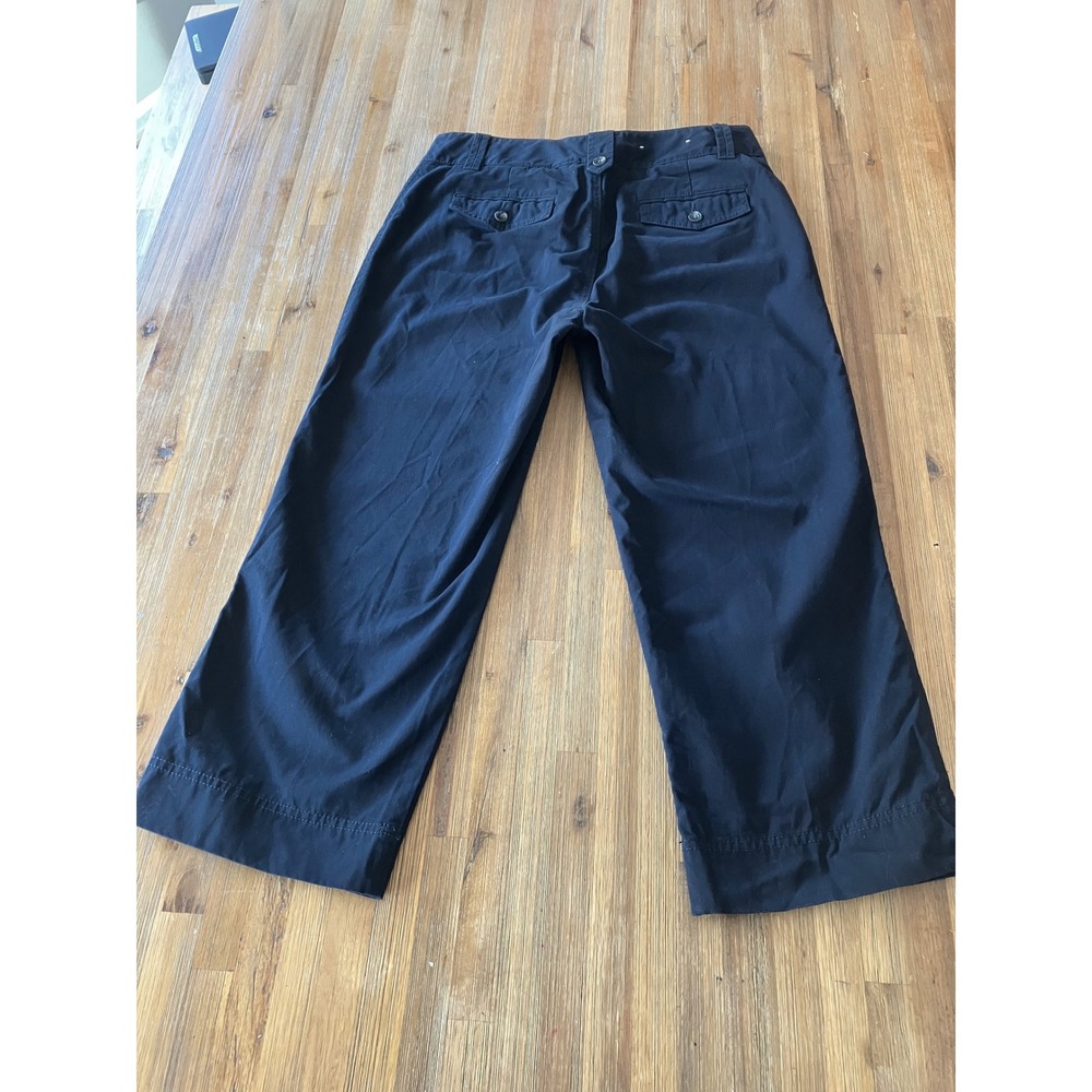 Eddie Bauer Vashon Fit Cotton Cropped Straight Leg Pant‎ Navy Womens Size 6 - Picture 2 of 6